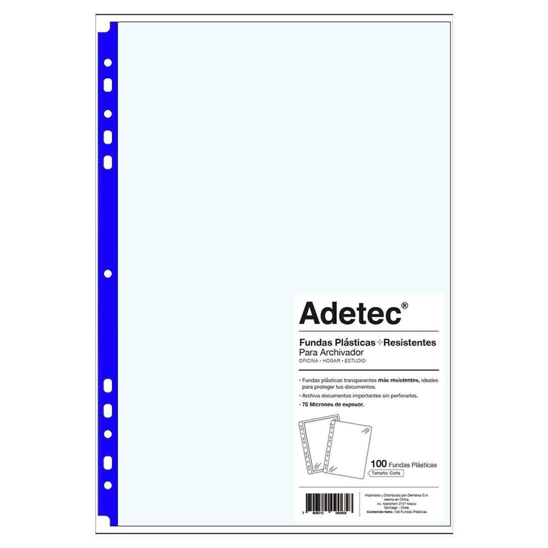 Funda Archivador Resistente Carta Borde Azul 100 Und - 9065-0