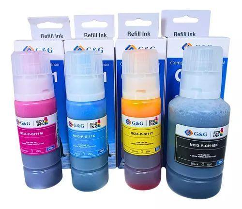 Pack 4 Tintas GI-11 Para Canon G2160 G3160 (4 Colores)-0