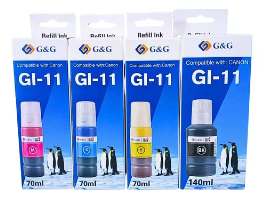 Pack 4 Tintas GI-11 Para Canon G2160 G3160 (4 Colores)-2