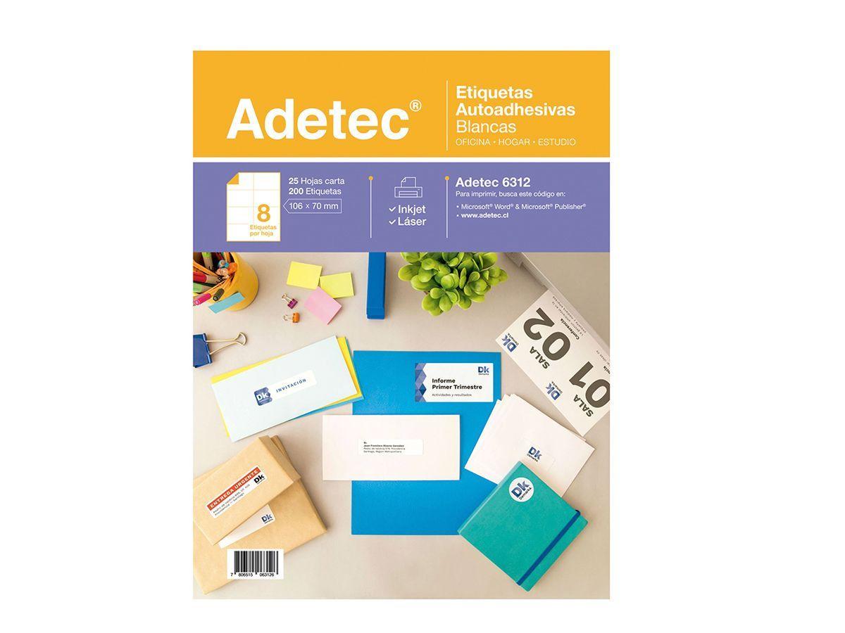 Etiquetas Autoadhesivas Blancas 25 HJ 106X70 mm- 6312-0