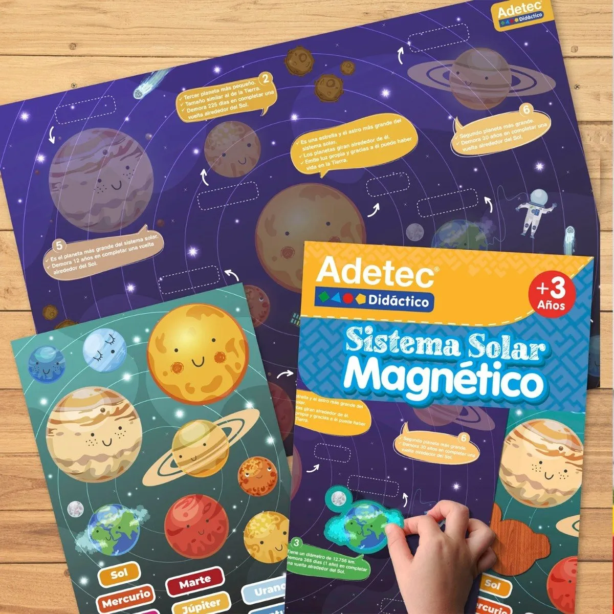 Juego Didáctico Sistema Solar Láminas Magnéticas +3años-1