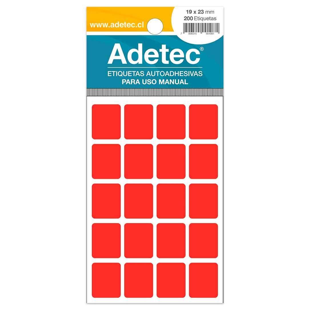 Etiquetas Manual Rectangular Mix Fluor 19x23 Mm - 2192-0