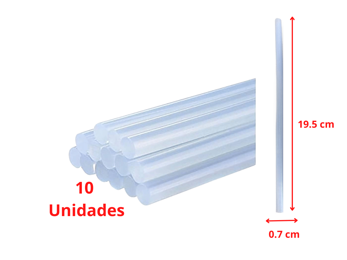 Pack De 10 Barras De Silicona 0.7 Cm X 19.5 Cm-1