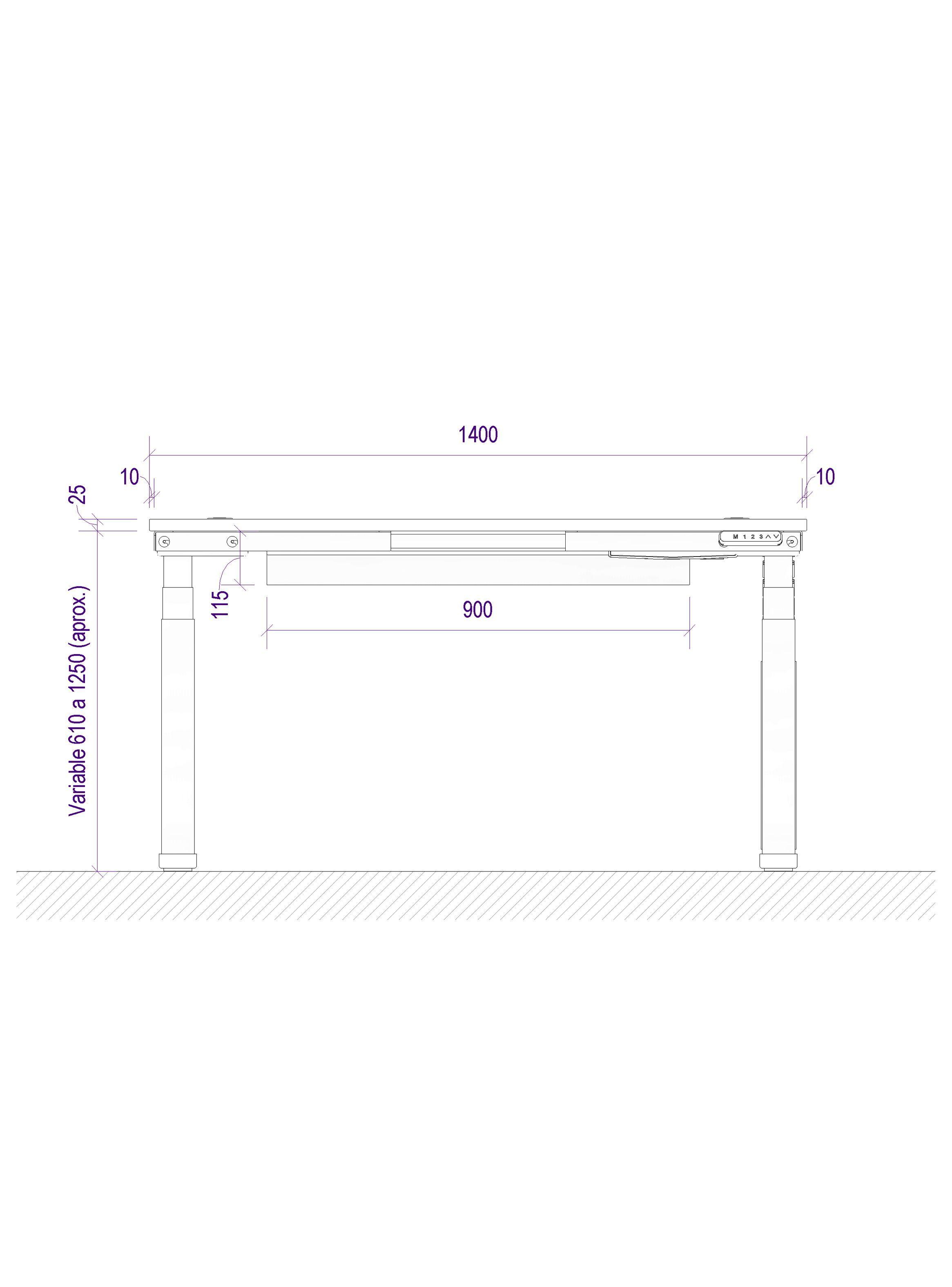 Escritorio Eléctrico Standing Desk 140x60cm C7E-5