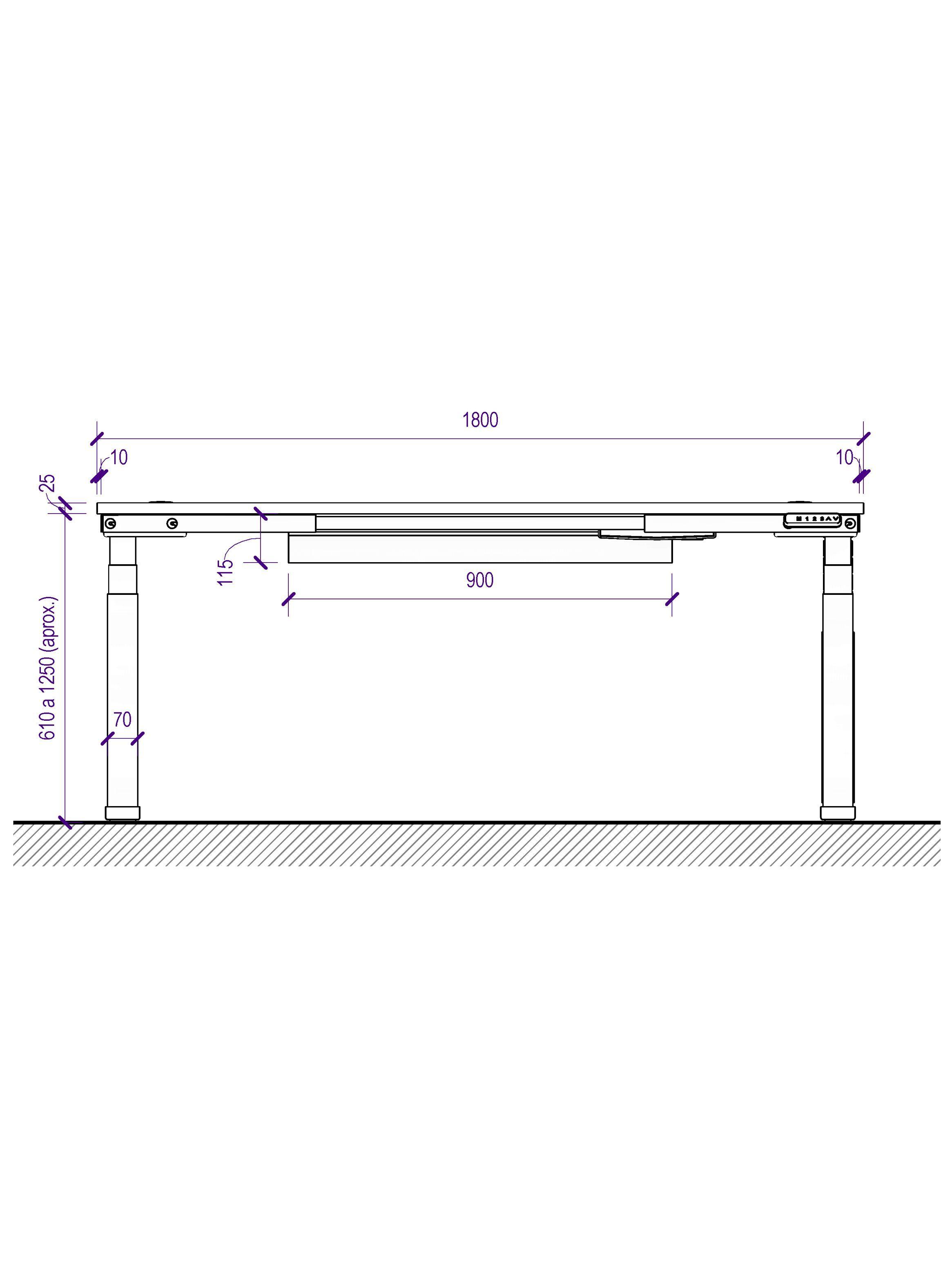 Escritorio Eléctrico Standing Desk 180x60cm C7E-5