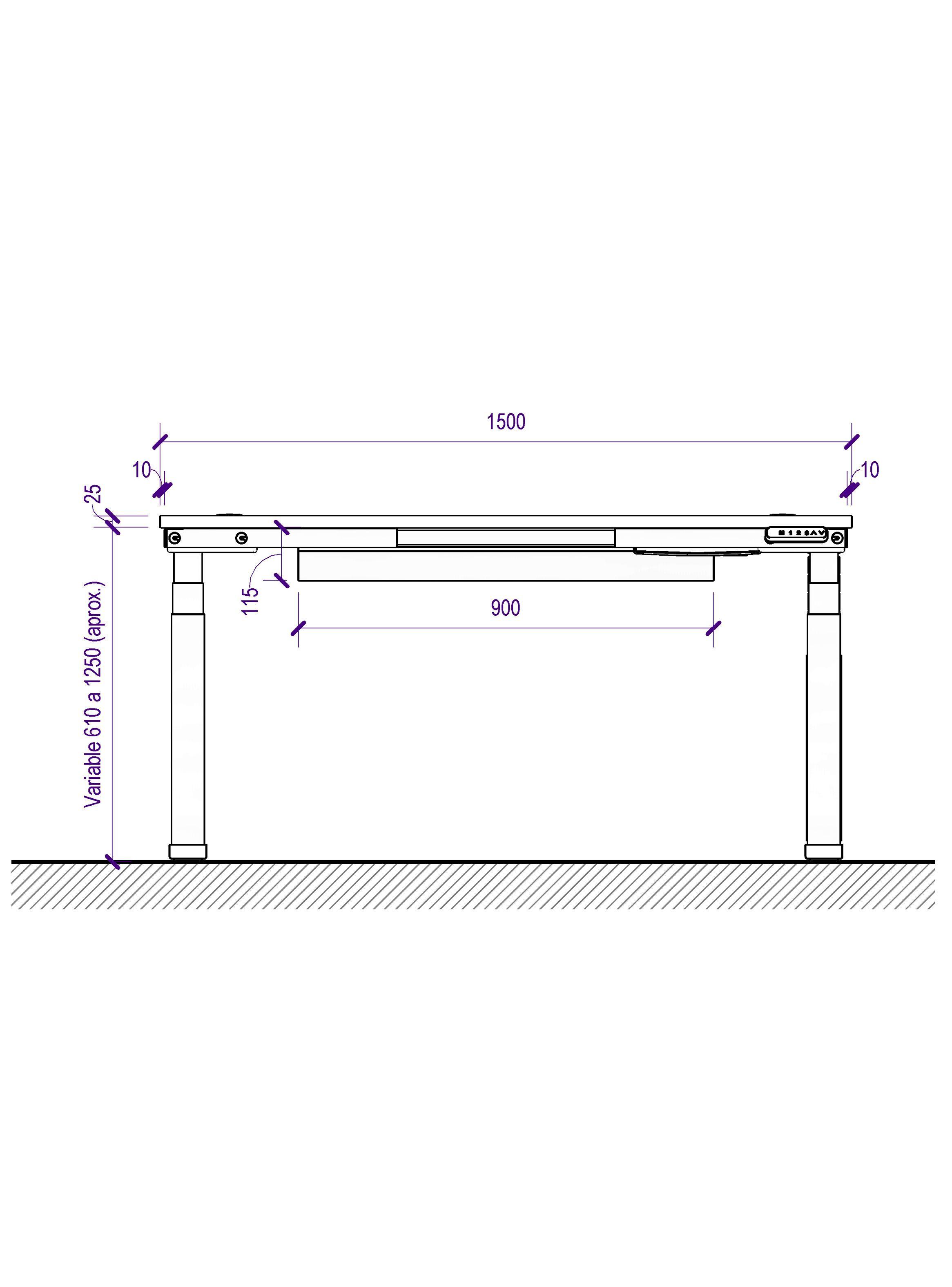 Escritorio Eléctrico Standing Desk 150x60cm C7E-5