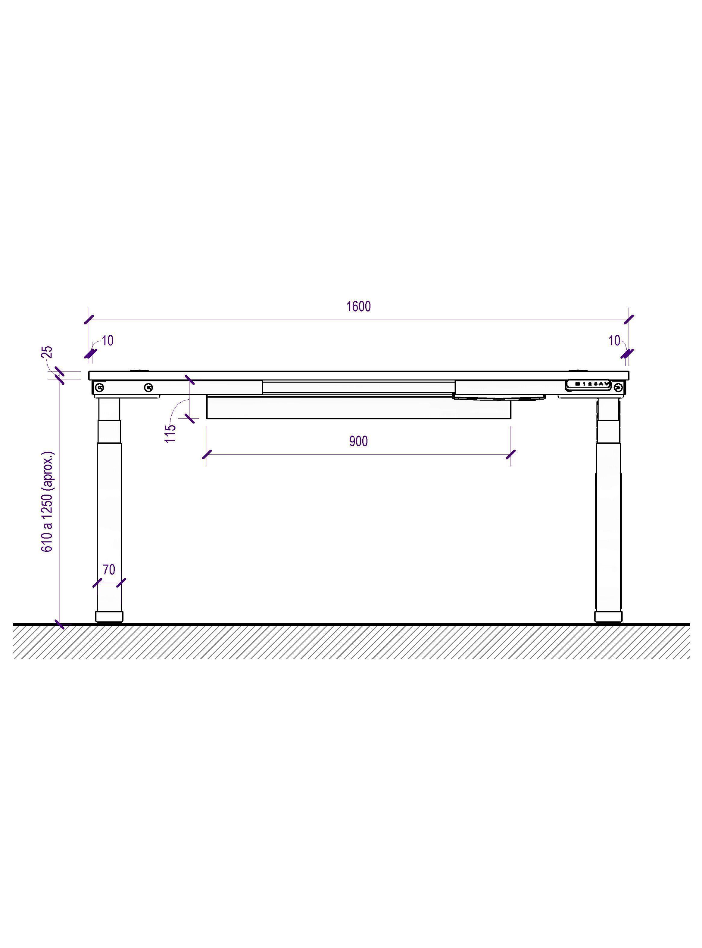 Escritorio Eléctrico Standing Desk 160x70cm AE-5