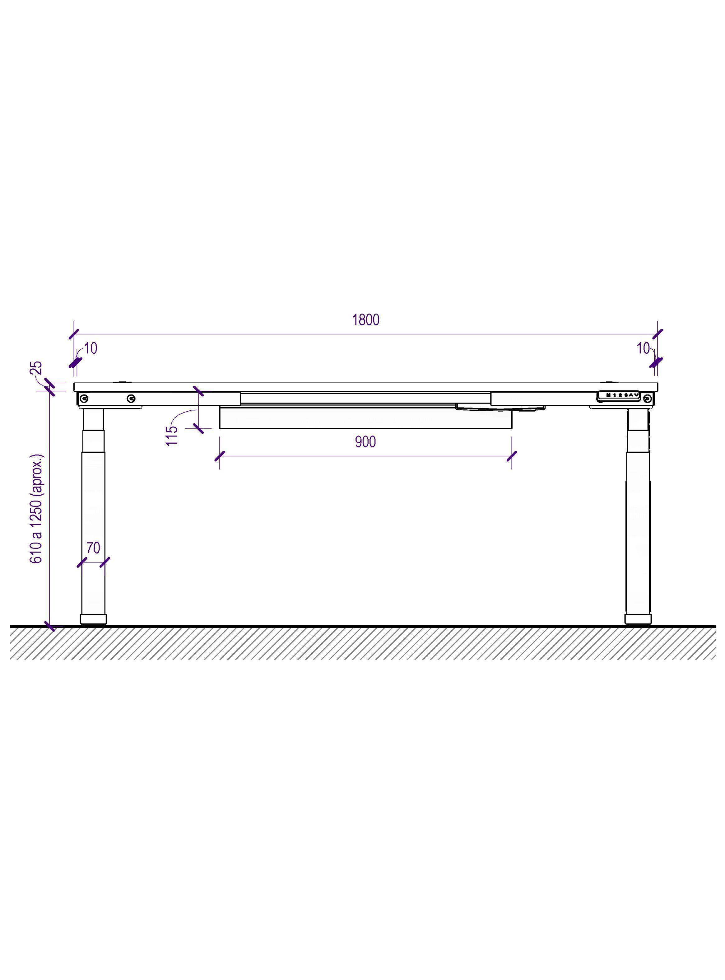Escritorio Eléctrico Standing Desk 180x60cm AE-5