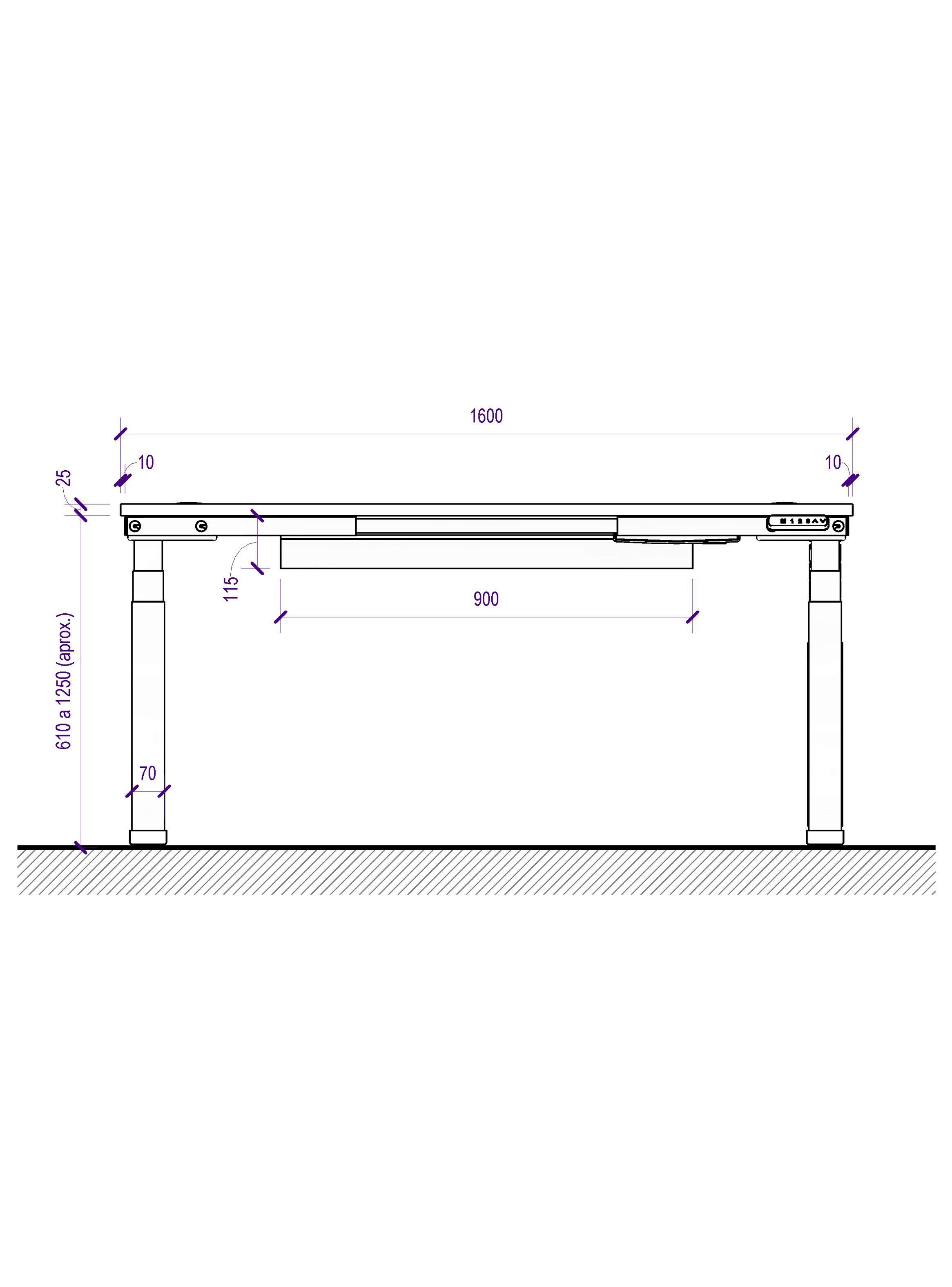 Escritorio Eléctrico Standing Desk 160x70cm C7E-5