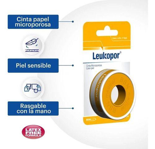 Leukopor 2.5 Cmx 4.5mt. Cinta Quirúrgica De Papel Color Piel-2