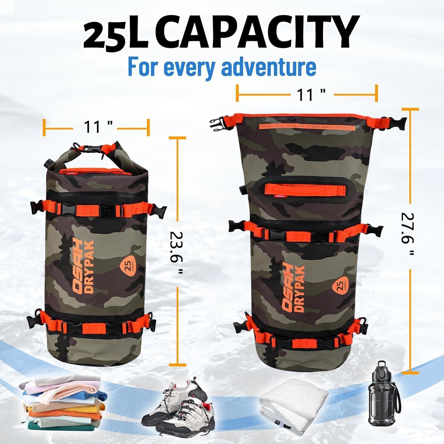 Bolso Seco Motocicleta Impermeable – Bolso de equipaje de con correas para asiento trasero-4