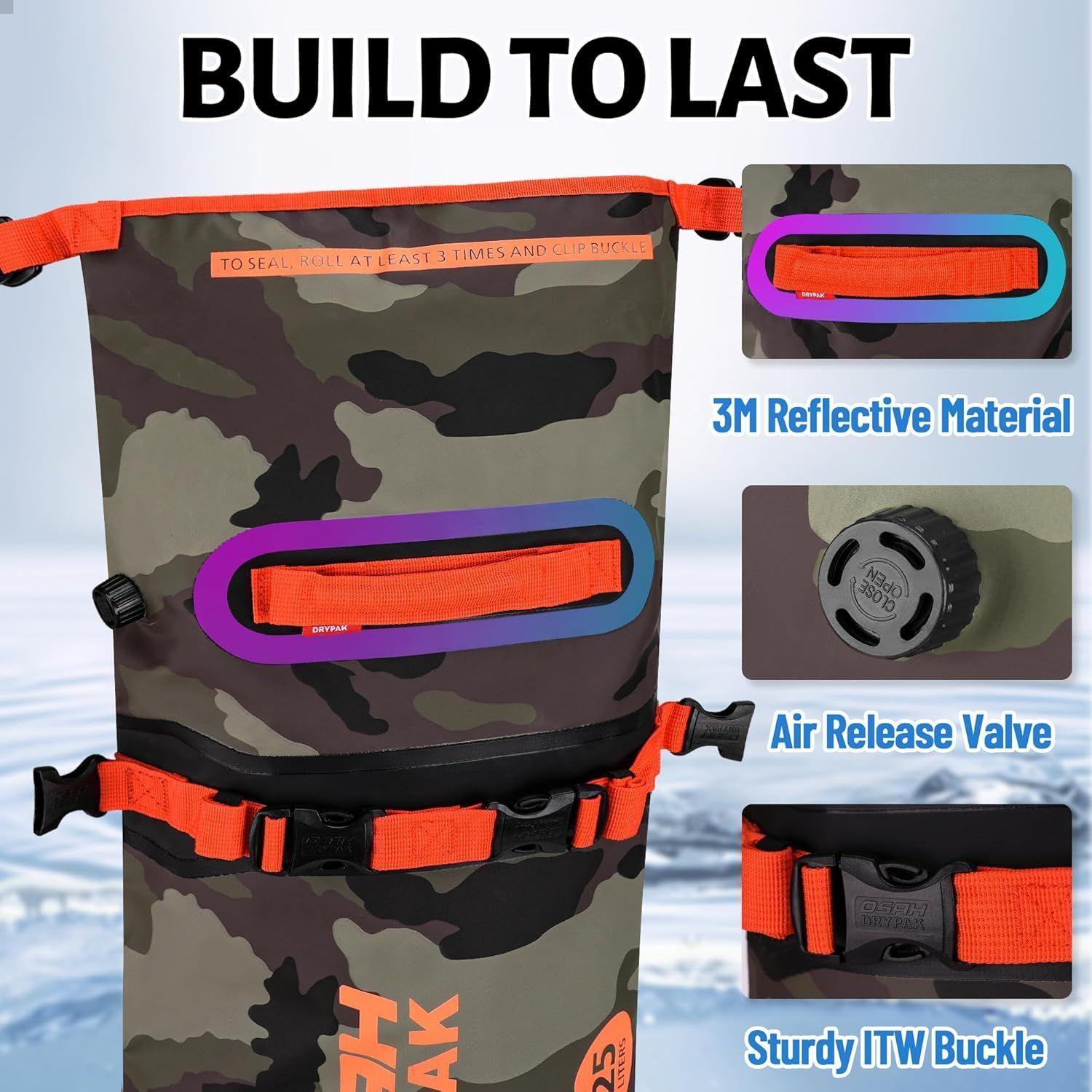 Bolso Seco Motocicleta Impermeable – Bolso de equipaje de con correas para asiento trasero-6