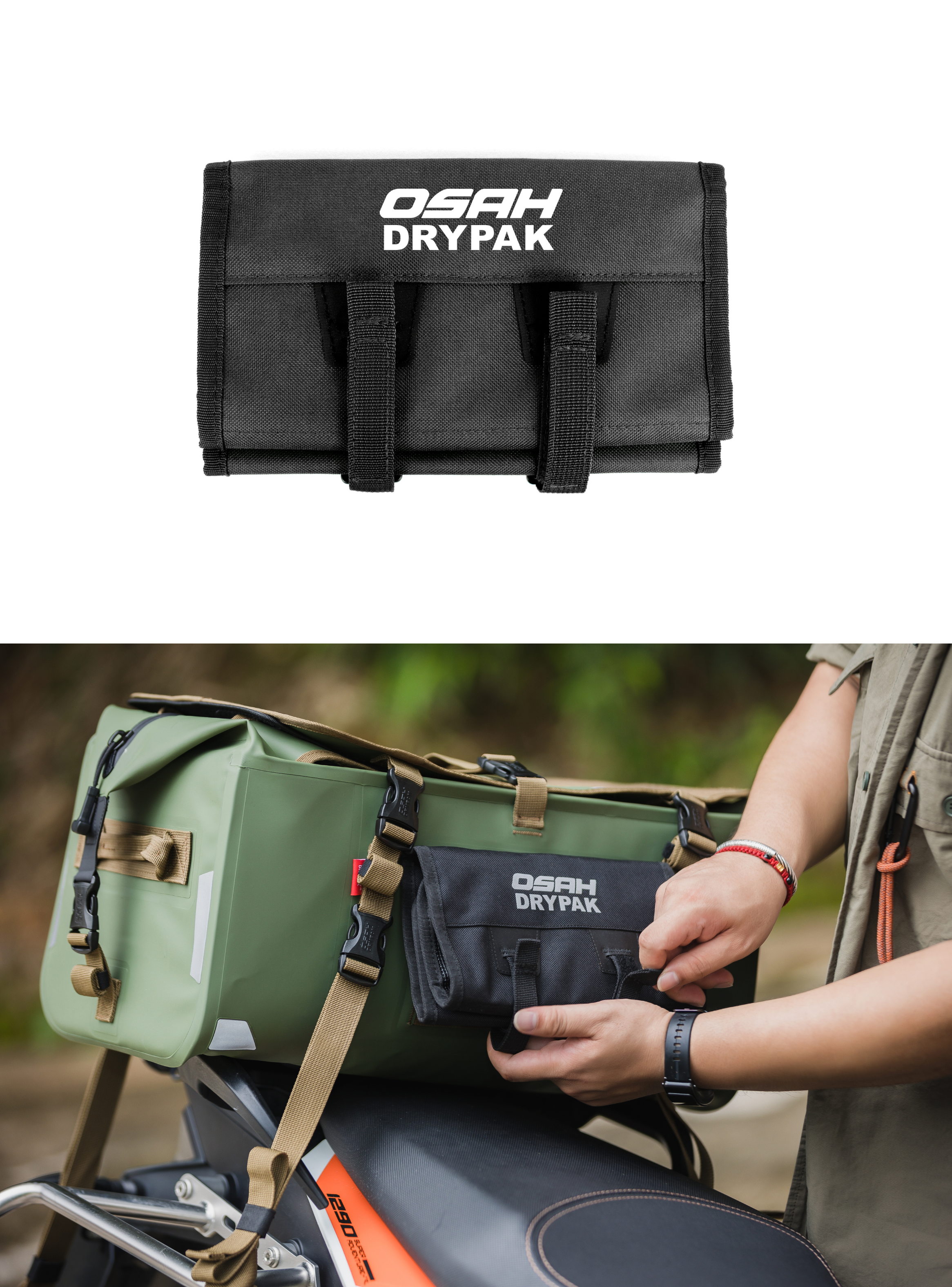 Bolso Herramientas Motocicleta Moto Roll-3