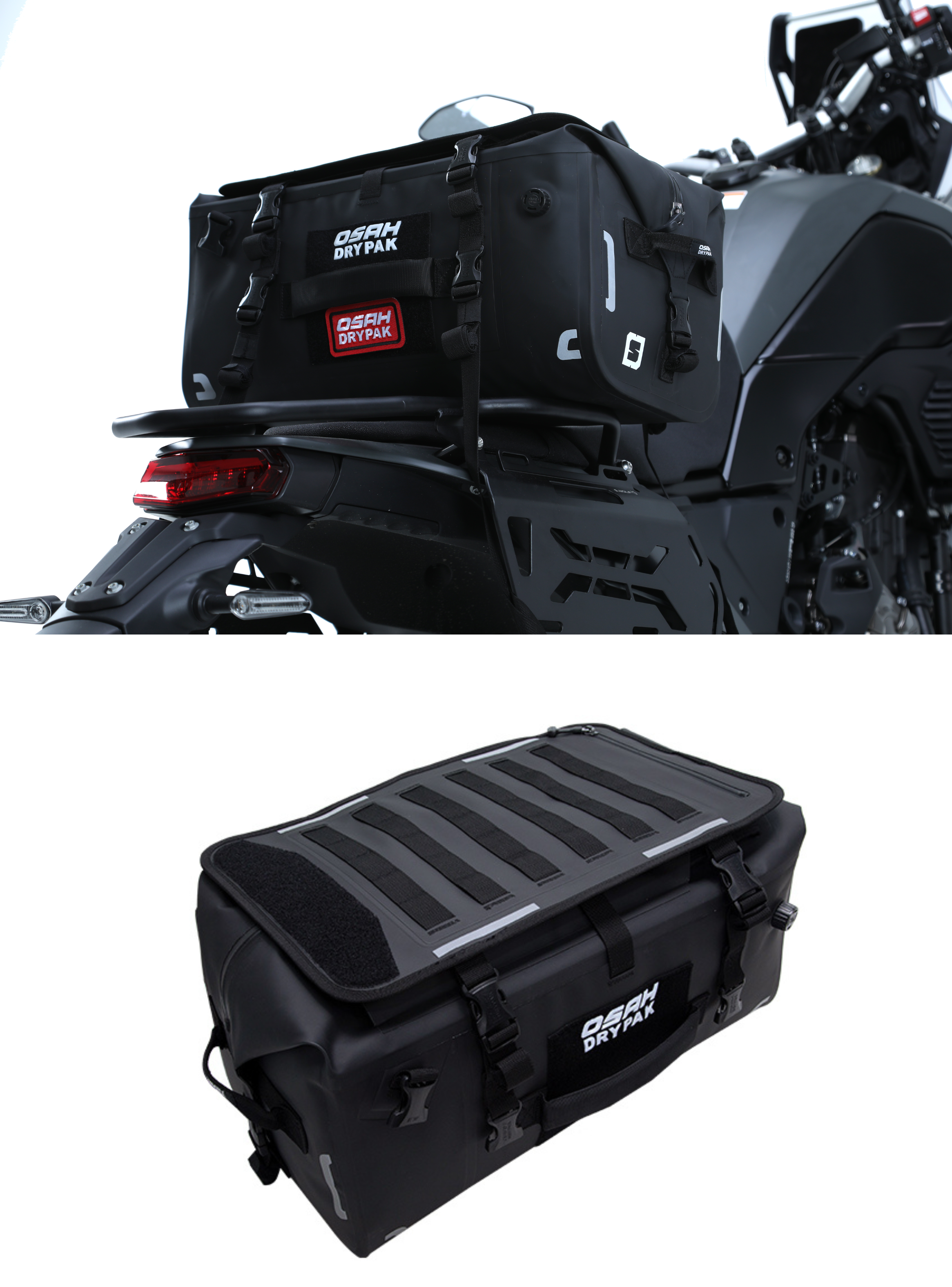 Bolso Cola 40L Motocicleta Anclajes Topcase Semirigido-4