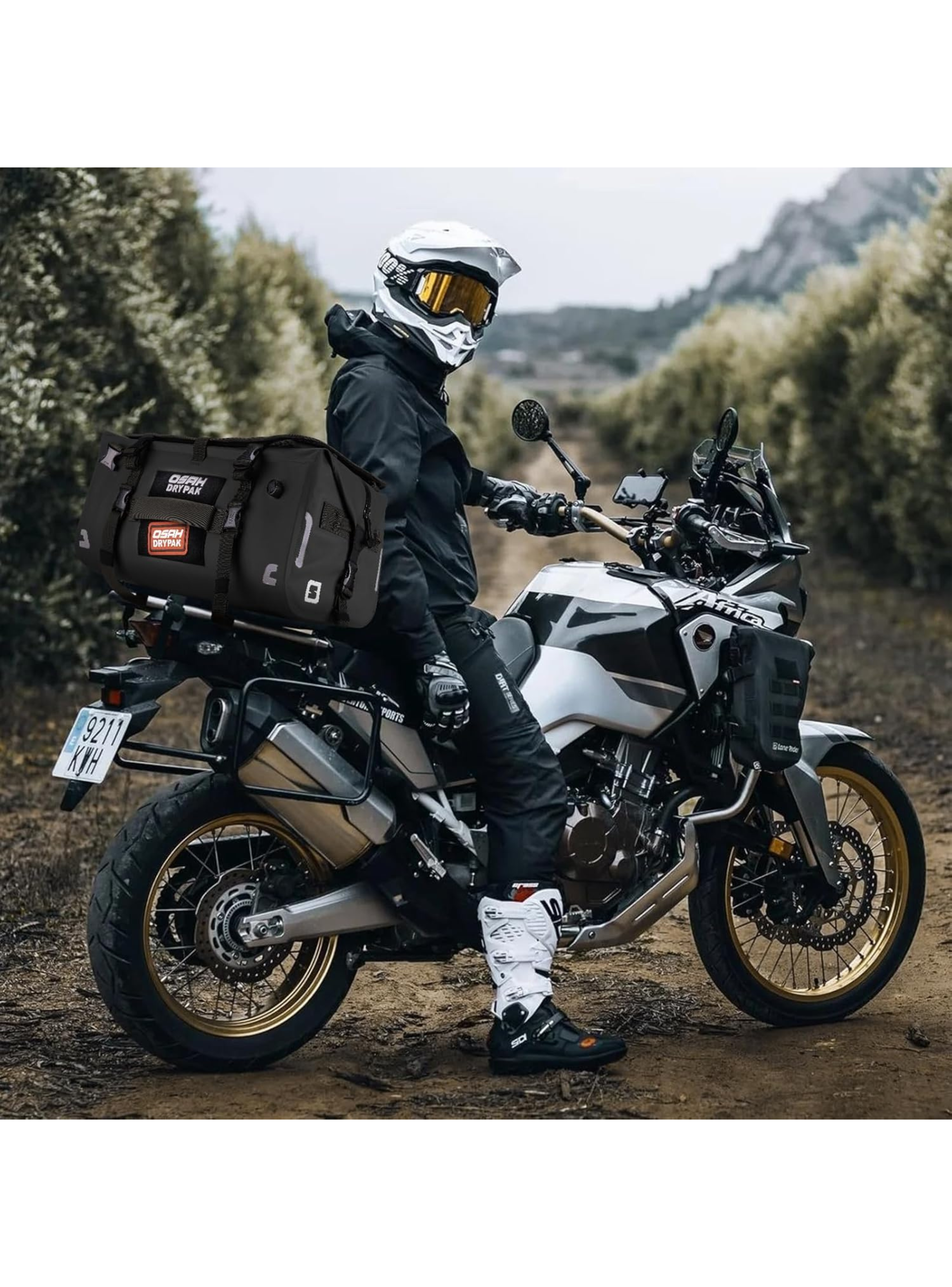 Bolso Cola 40L Motocicleta Anclajes Topcase Semirigido-3