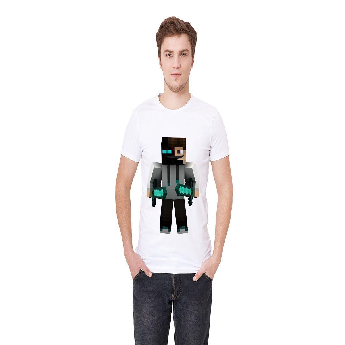Polera Manga Corta Infantil Minecraft D5-0