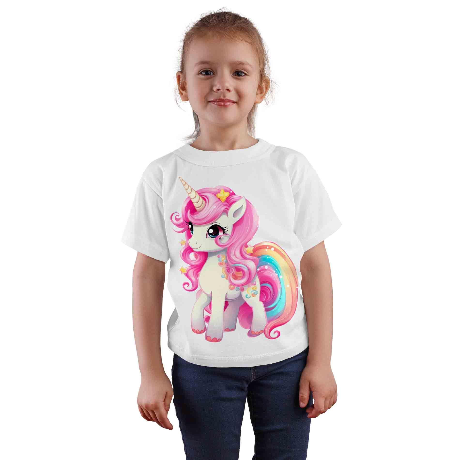 Polera Blanca Unicornio D9-0