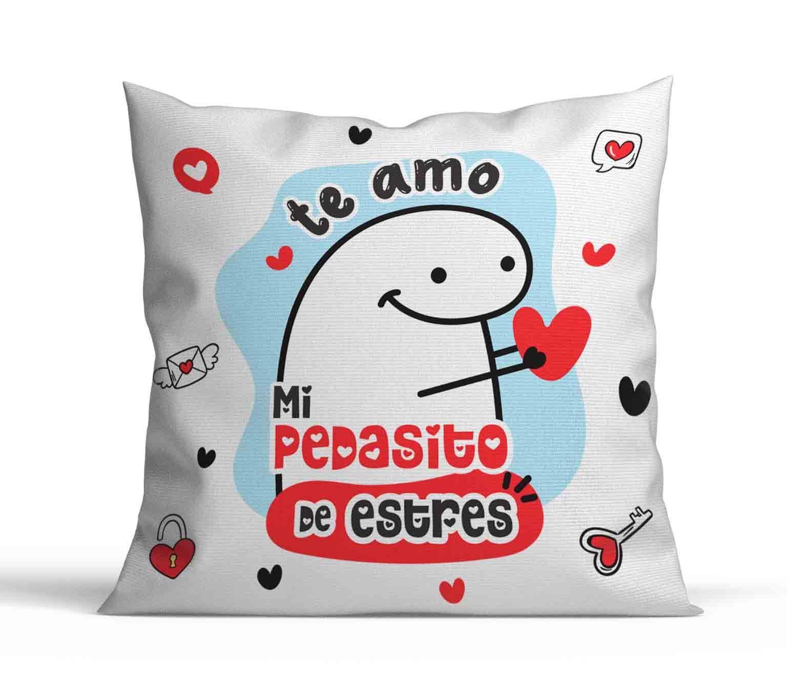 Cojín Flork Te amo Mi pedacito de estres - San Valentin D6-0
