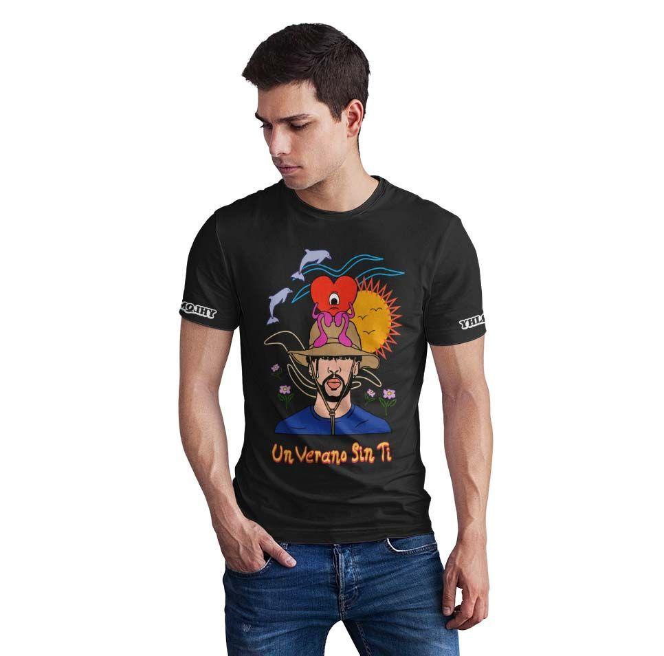 Polera Juvenil Negra Bad Bunny D1-0