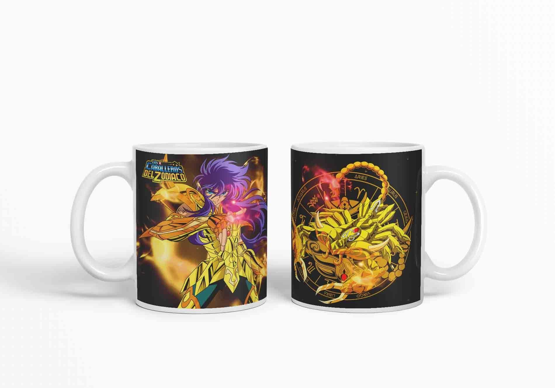 Taza Caballero del Zodiaco - Escorpio Negro D13 (320ml)-2