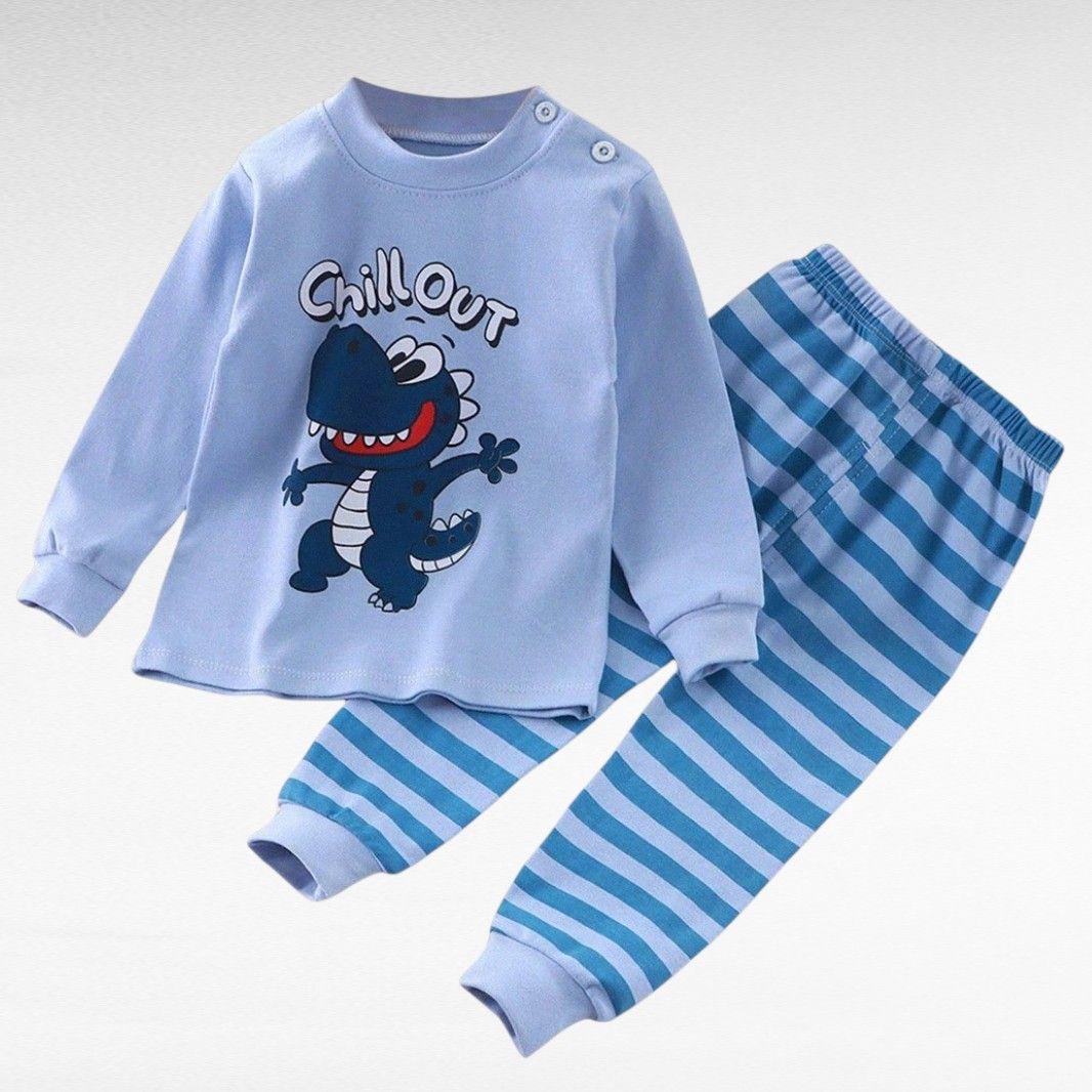 Pijama Dinosaurio para Niños Y Bebés 100% Algodón-1
