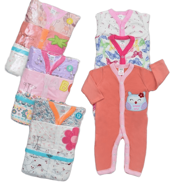 Set 3 Pijanmas Ositos Enteritos Niña. Modelos Variados De Algodón-0