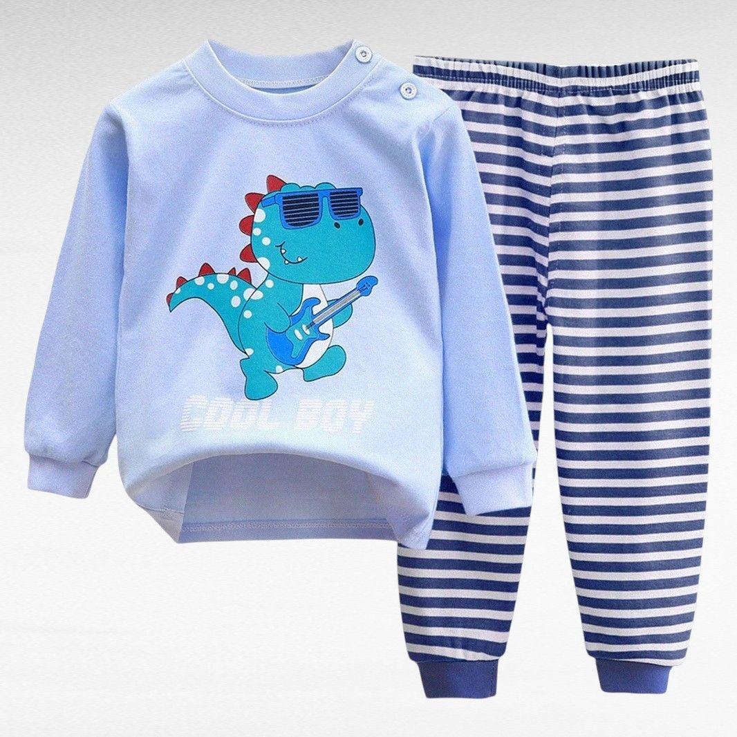 Pijama Dinosaurio para Niños Y Bebés 100% Algodón-1