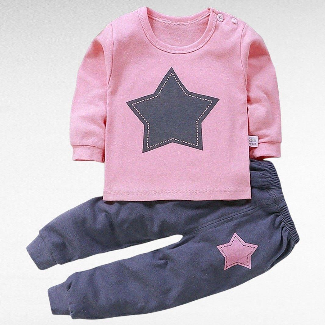Pijama Estrellita para Niñas Y Bebés 100% Algodón-1