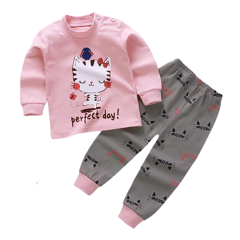 Pijama niña gatita 100% algodón. Entre 1 y 5 años-0