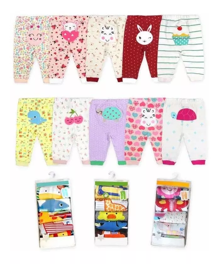 Pack 5 Pantalones Calzas Para Niña. Modelos Surtidos Algodón-1