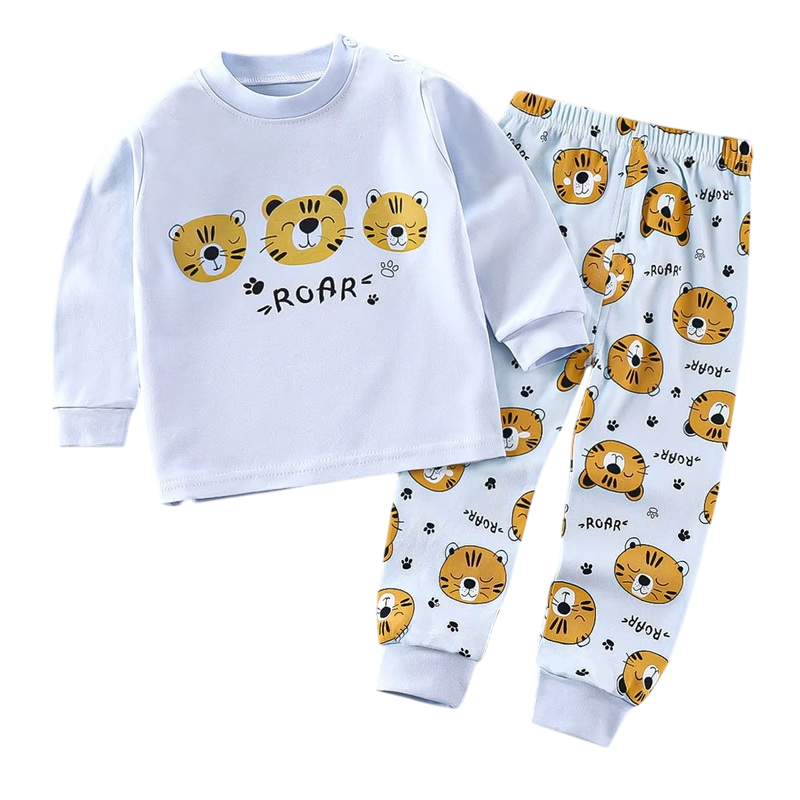 Pijama Leoncitos para Niños Y Bebés 100% Algodón-0
