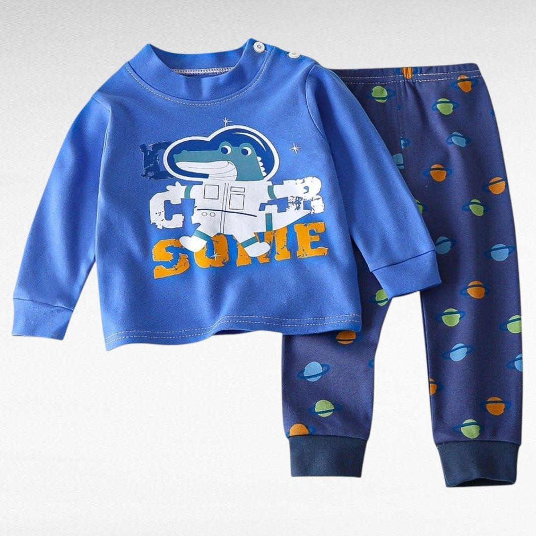 Pijama de cocodrilo astronauta para Niños Y Bebés 100% Algodón-2