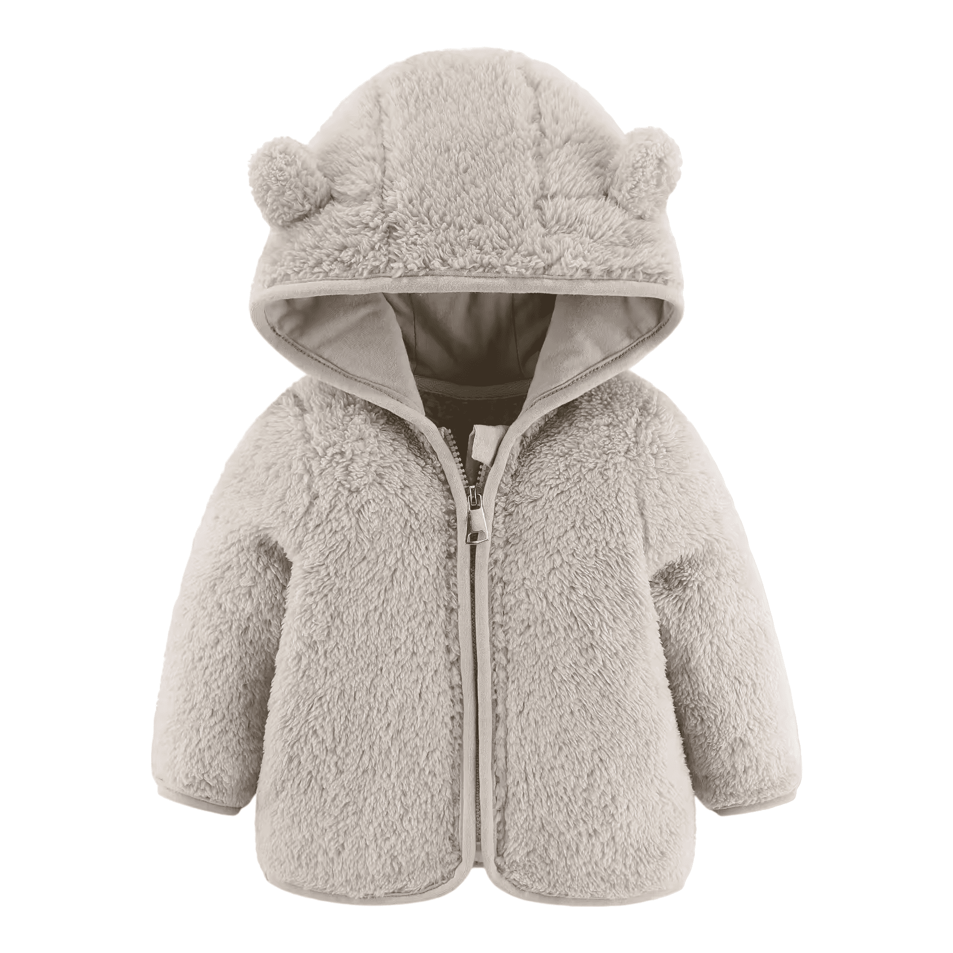 Polerón Polar Beige Peludito Para Bebés-0