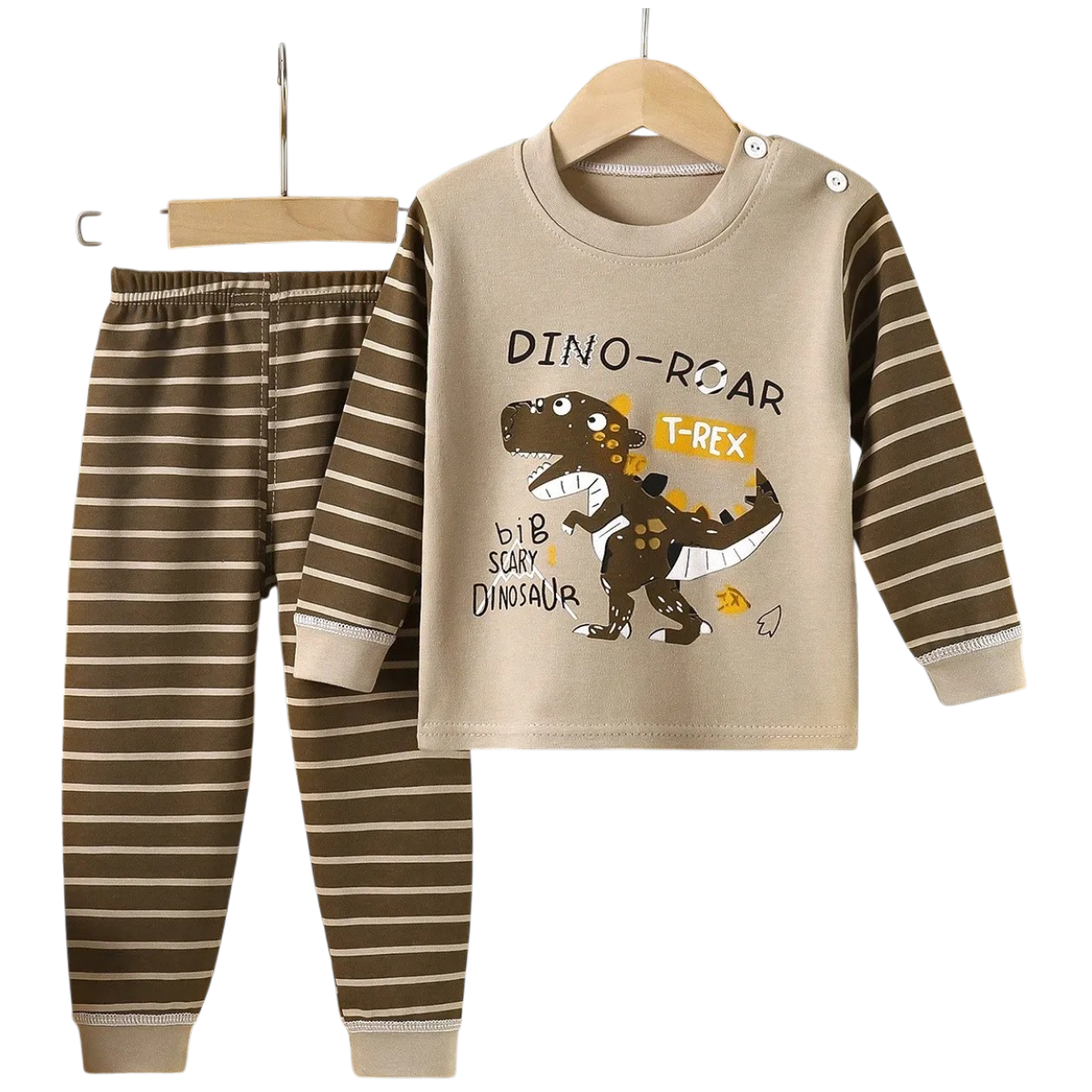 Pijama Dinosaurio para Niños Y Bebés 100% Algodón-0