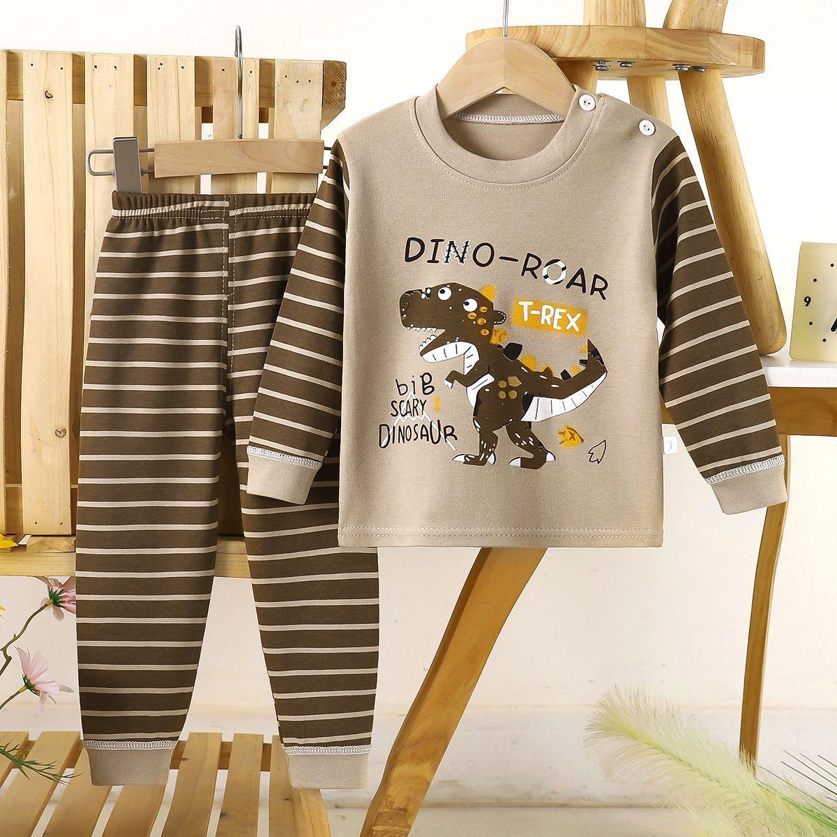 Pijama Dinosaurio para Niños Y Bebés 100% Algodón-1