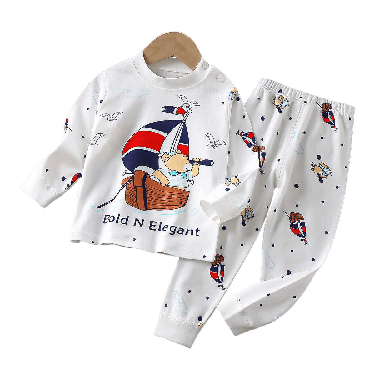 Pijama Para Niños Y Bebés 100% Algodón Hipoalergénico-0