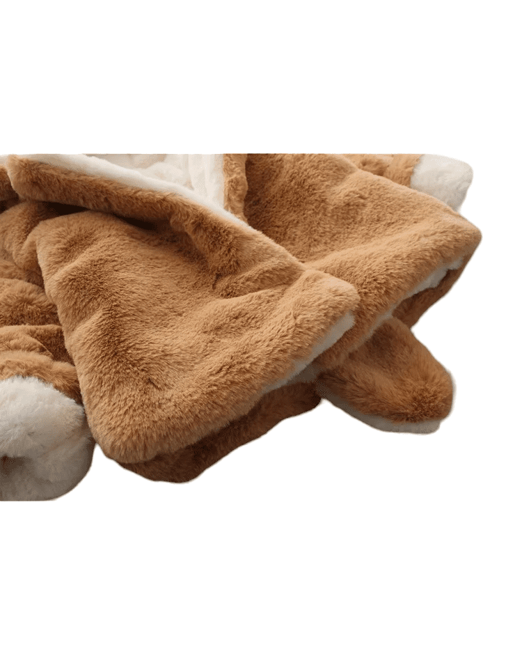 Poleron Marrón Con Colita Y Orejitas Para Niños Y Bebés-3