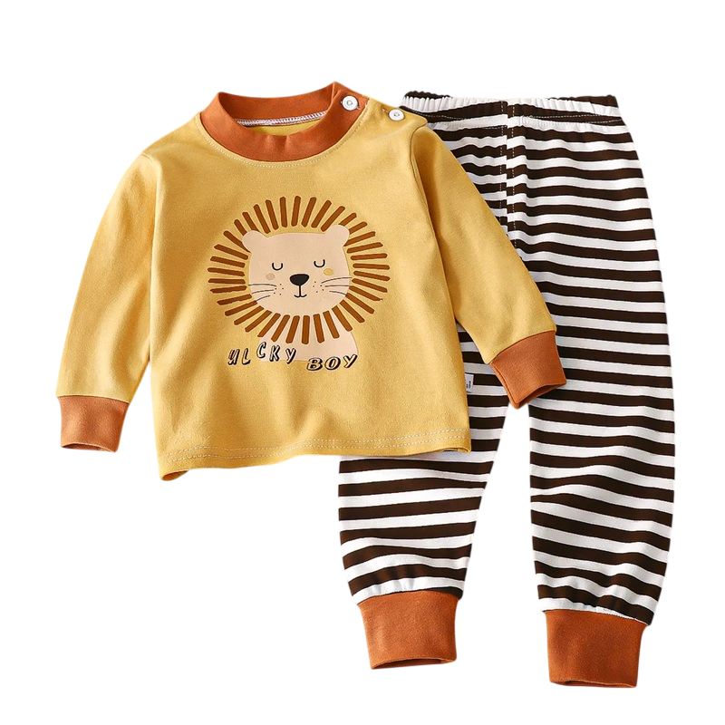 Pijama Leoncito para Niños Y Bebés 100% Algodón-0