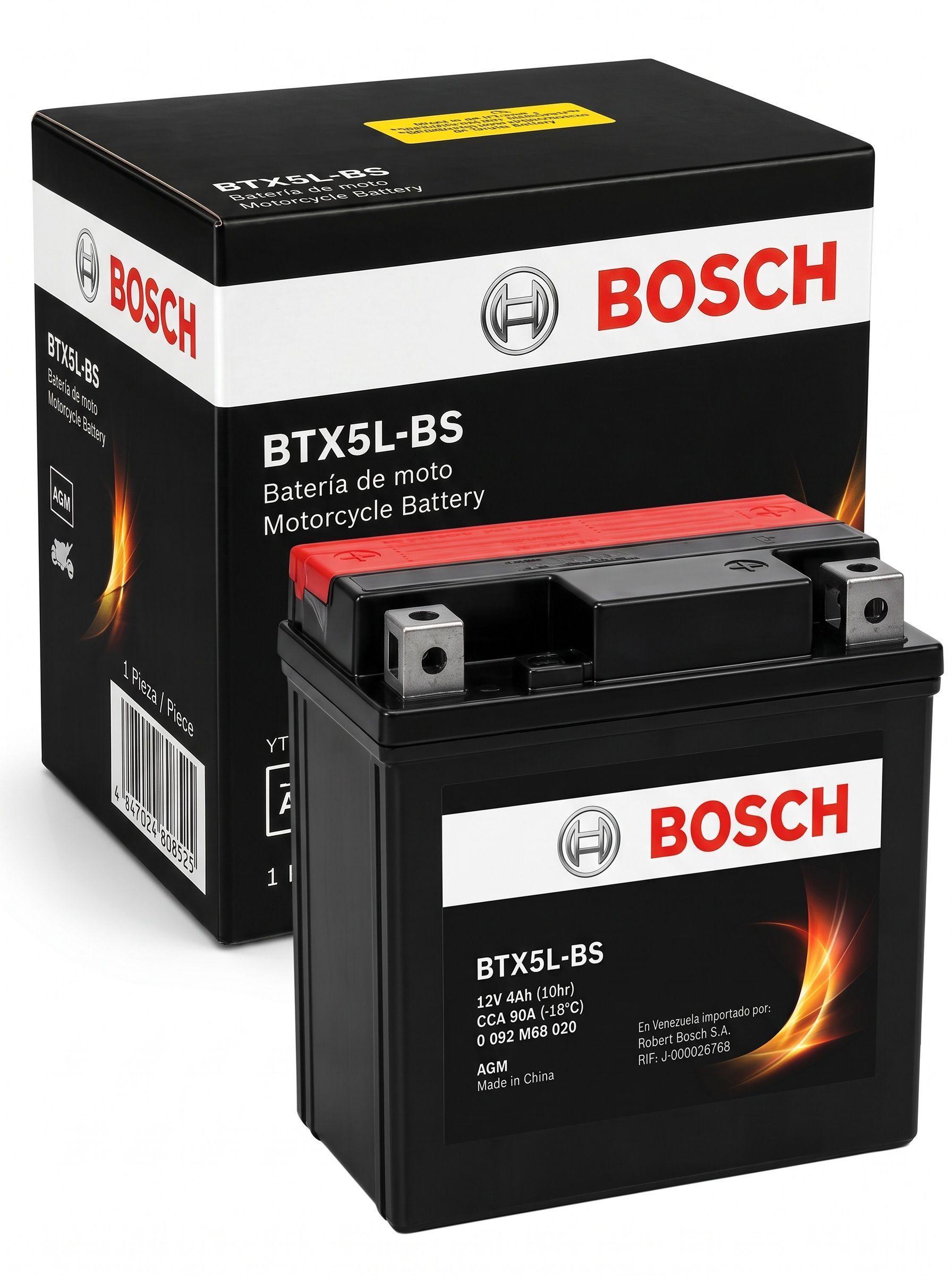 Bateria Bosch AGM BTX5L BS 12V 4Ah YTX5L BS-4