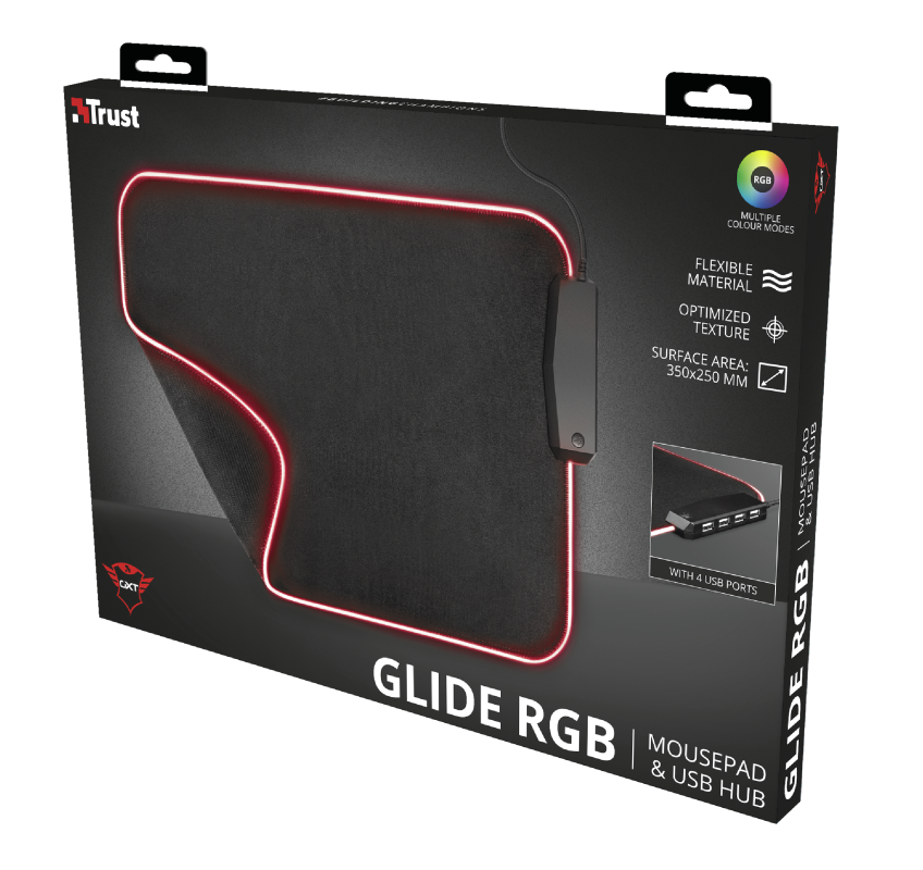 Mousepad Gamer Trust Gxt 765 Glide Flex Rgb L Hub Usb-4