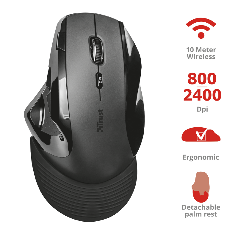 Mouse Inalambrico Ergonomico Trust Vergo-3