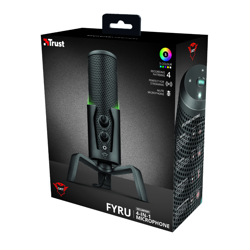 Microfono Gamer Streaming Trust Fyru Gxt 258 Negro-3