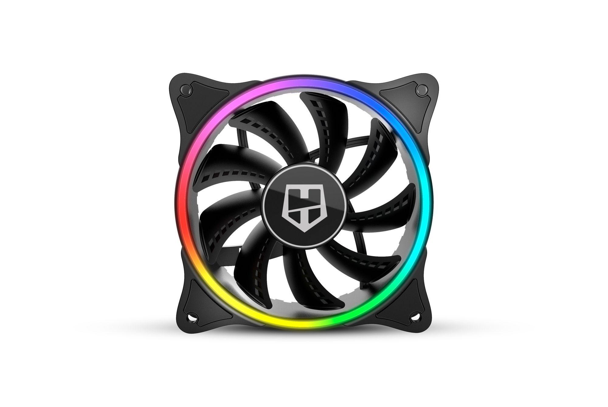 Ventilador Nox Halo Ring 120mm Rgb Negro-1