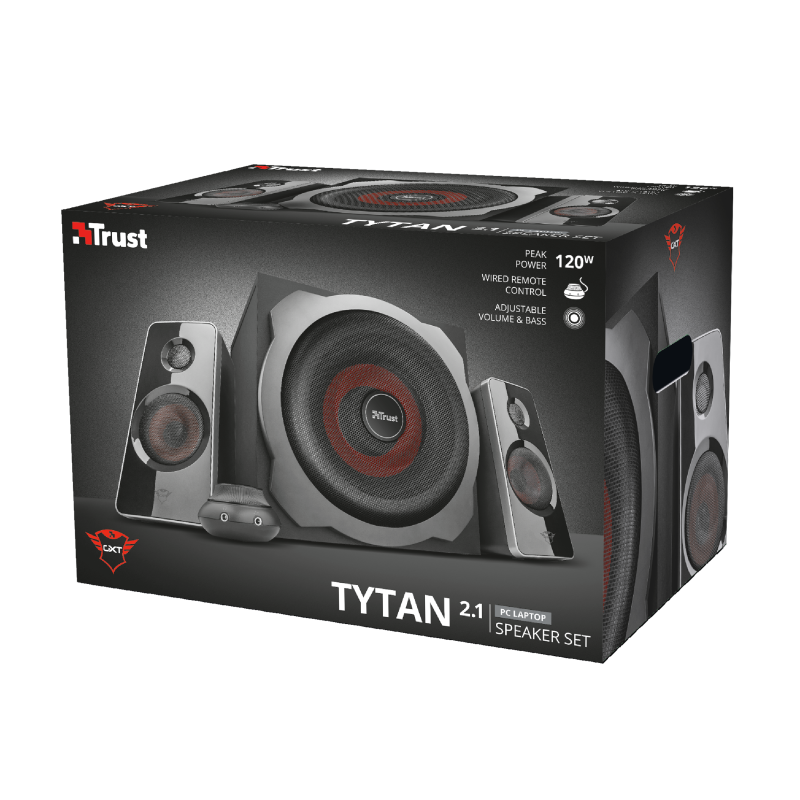 Parlante Subwoofer Trust Tytan 2.1 Gxt 38 Ultimate Bass Negro-3