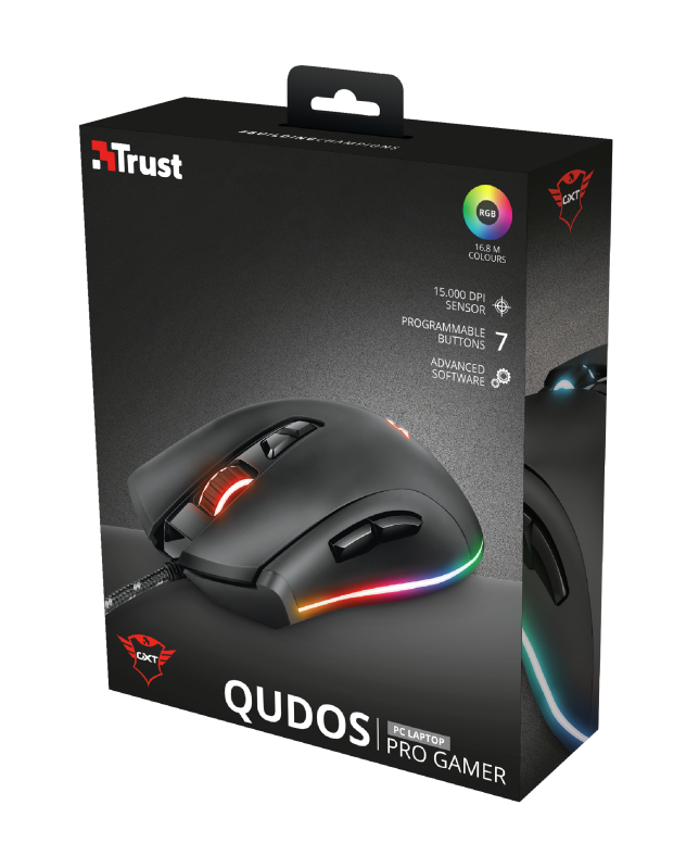 Mouse Gamer Gxt 900 Qudos Rgb Trust Negro-3