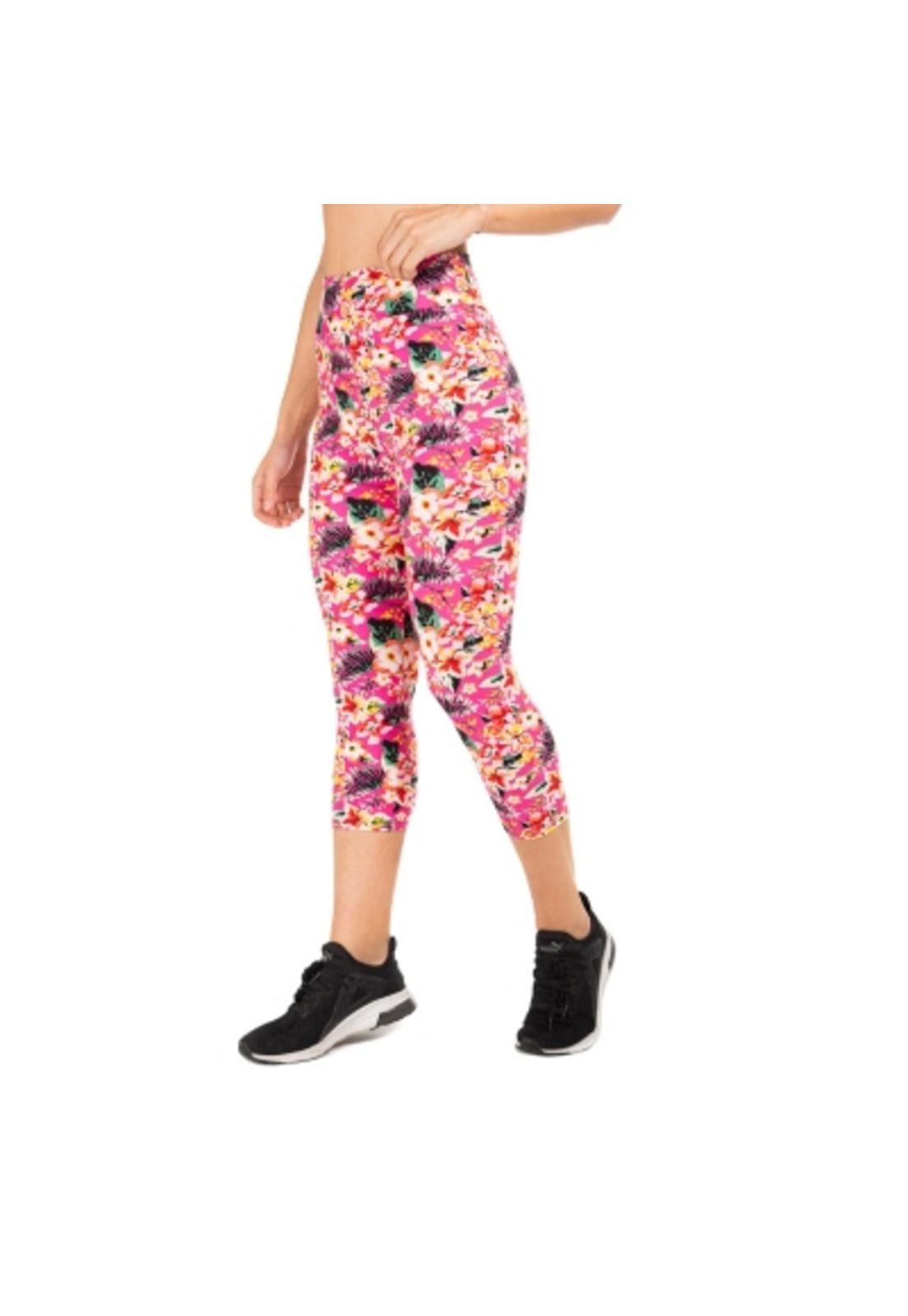 Calza Yoga Floreada Mujer-0