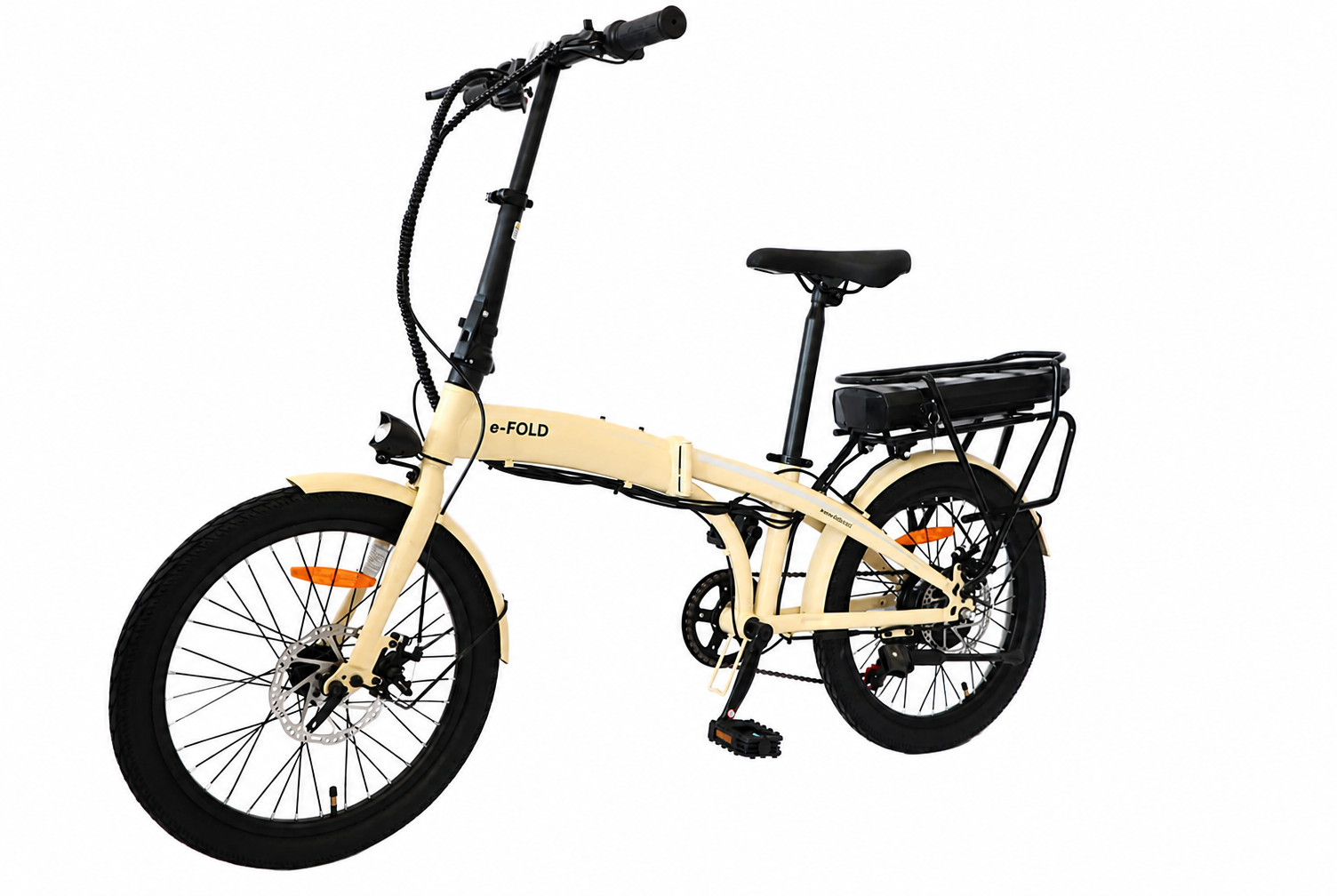 Bicicleta eléctrica plegable Ebicis EFOLD Crema-1