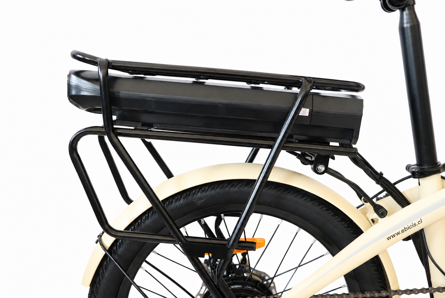 Bicicleta eléctrica plegable Ebicis EFOLD Crema-3