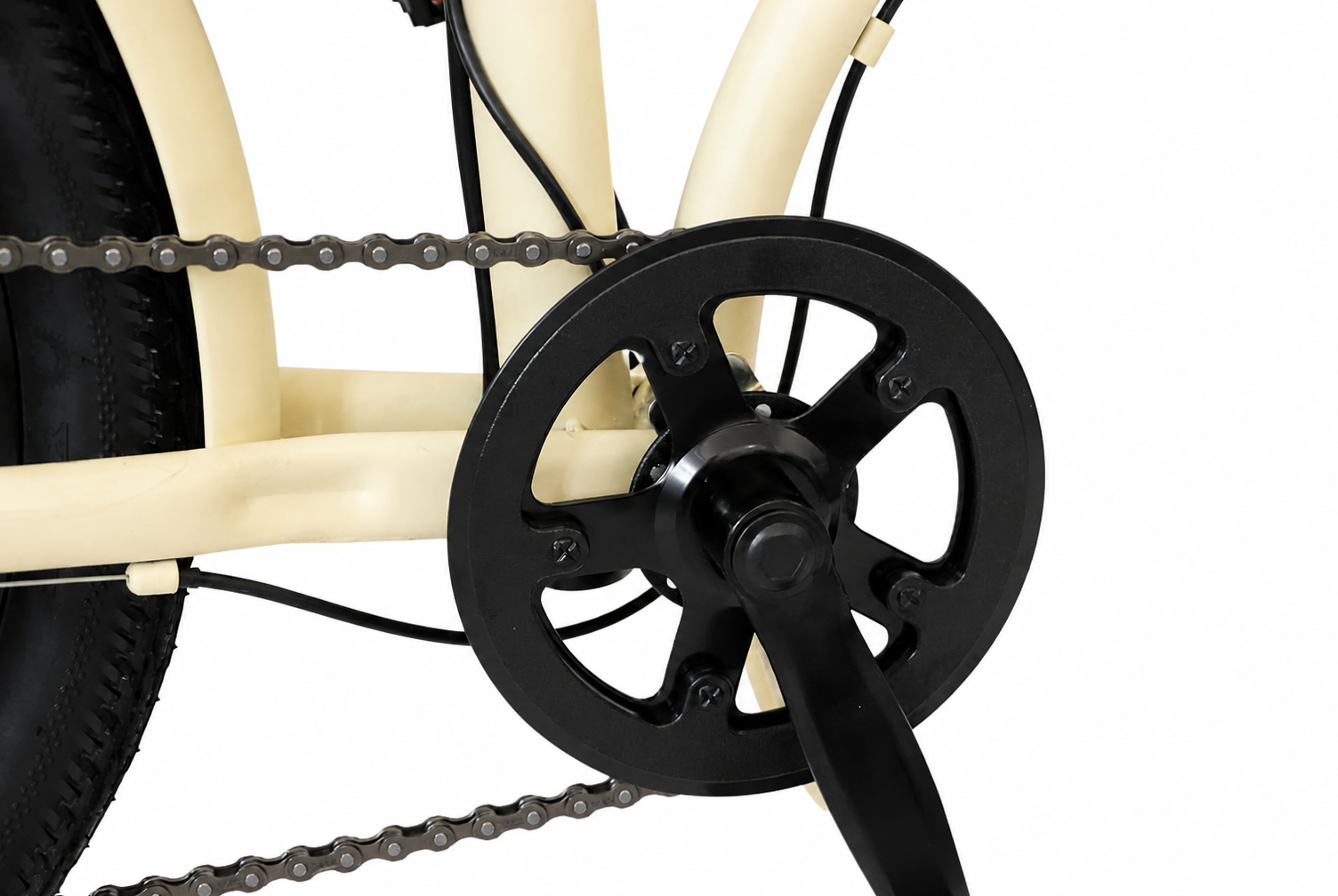 Bicicleta eléctrica plegable Ebicis EFOLD Crema-4