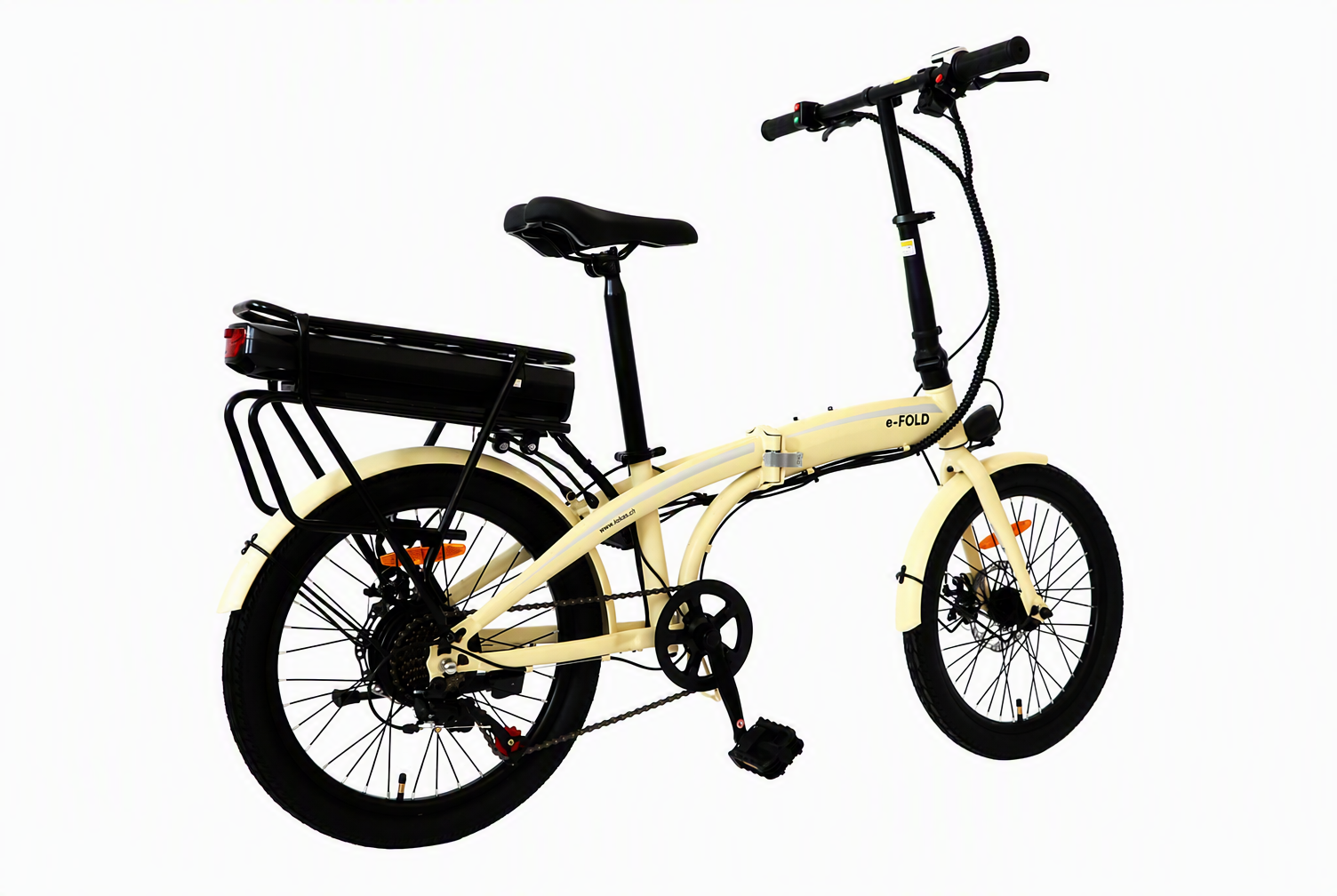 Bicicleta eléctrica plegable Ebicis EFOLD Crema-6